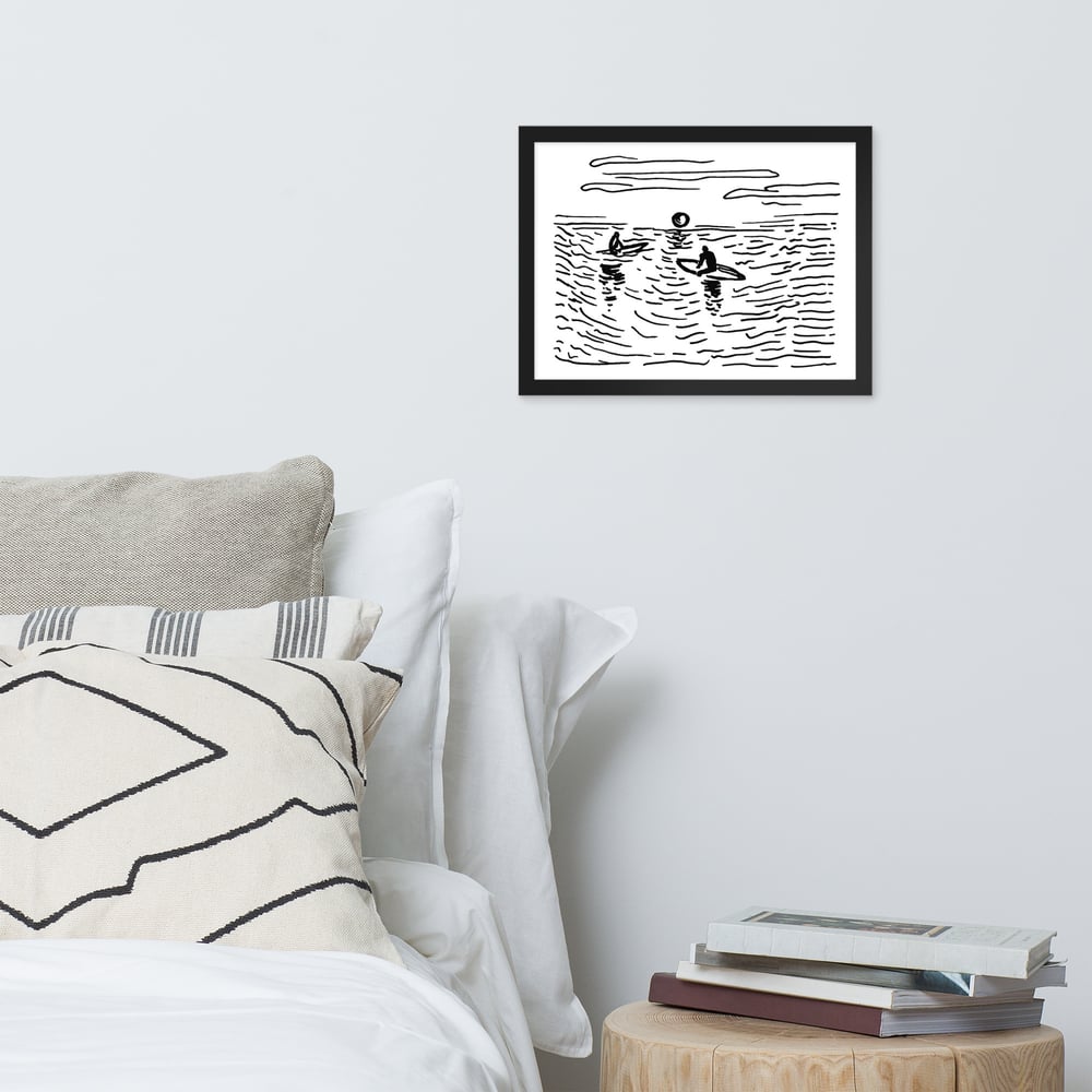 Moon Surf Print - Framed