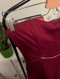 Image 2 of Burgundy princess cut crop jumper