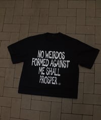 Image 3 of No Weirdos Tee (black)