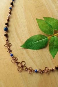 Image 3 of Copper Clover + Crystal Necklace