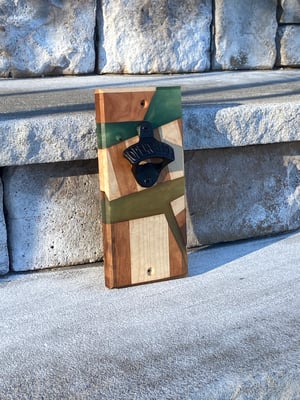 Epoxy/Wood Wall Mounted Bottle Opener