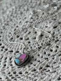Image 3 of Cotton Candy Dahlia Necklace