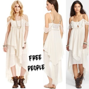 Image of FREE PEOPLE flowy cream castle dress j