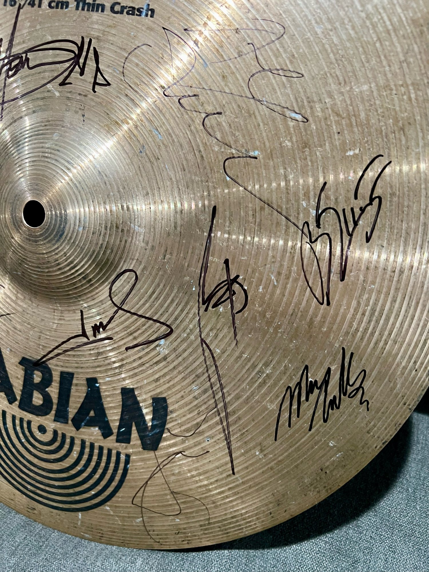 Image of Signed Metal Allegiance Sabian Cymbal