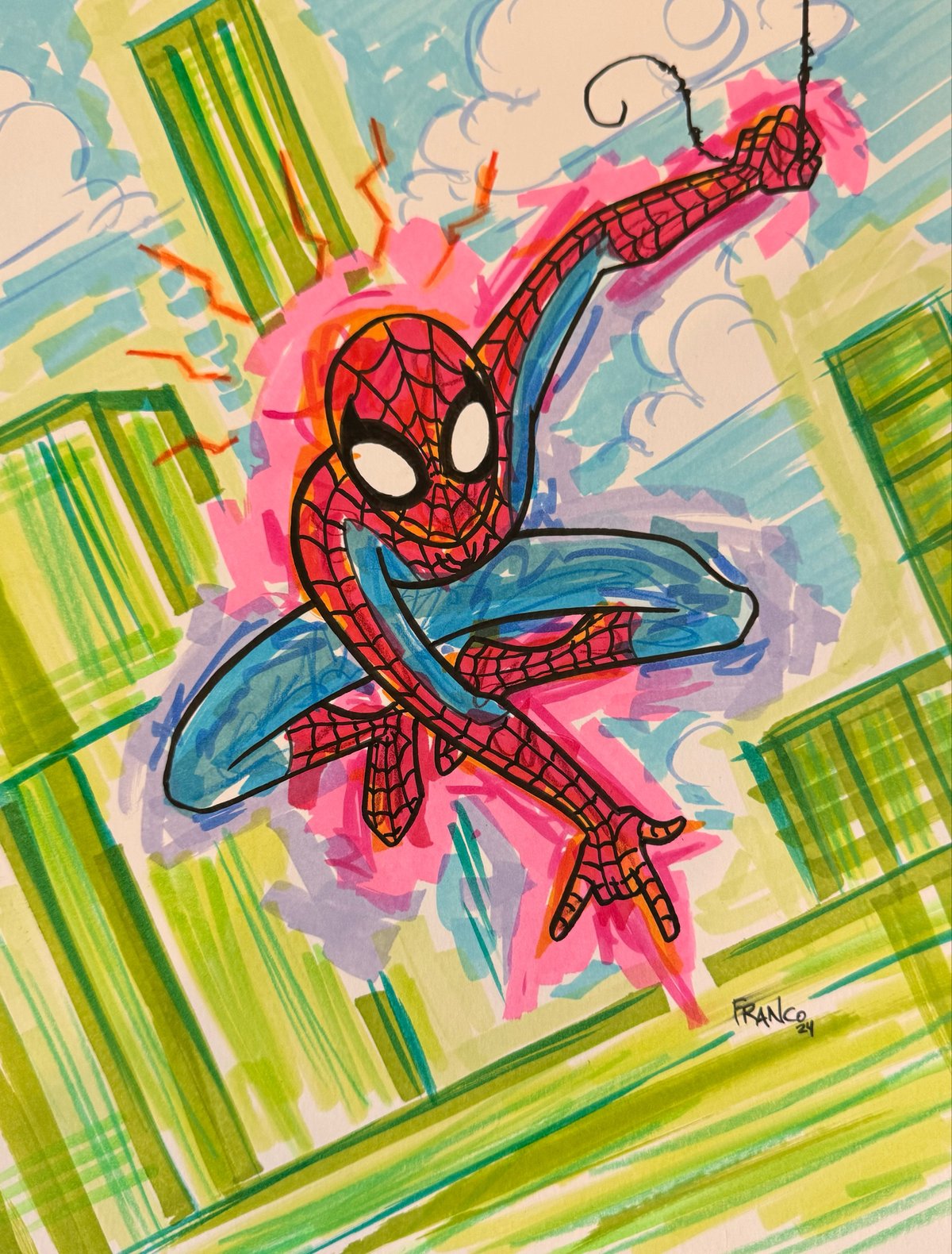 Image of Spider-Man Pastel