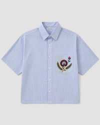Gossy Projects – Cropped Boxy Embroidered Stripe Shirt