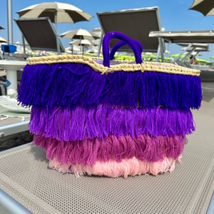 Image of BEACH BAG PAGLIA CON FRANGE 