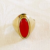 Image 2 of CORAL AND GOLD RING