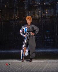 Image 2 of Color Block Kimono 