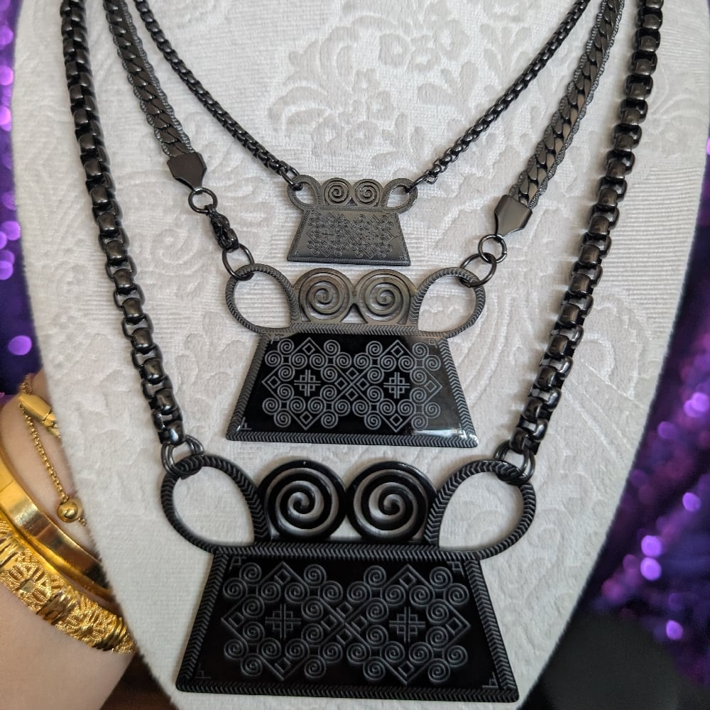 Image of "Sophistication" Black Charcoal Plated Necklace