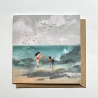 Image 3 of Coastal - Set of 5 'embroidered' Luxury Greetings Cards