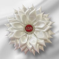 Image 3 of Delta Sigma Theta Symbol Flower Petal Brooches