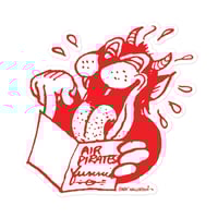 Image 1 of Gary Hallgren's AIR PIRATES Laughing Cat Sticker