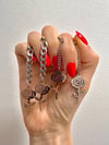 LONG CHAIN ROSE EARRINGS 