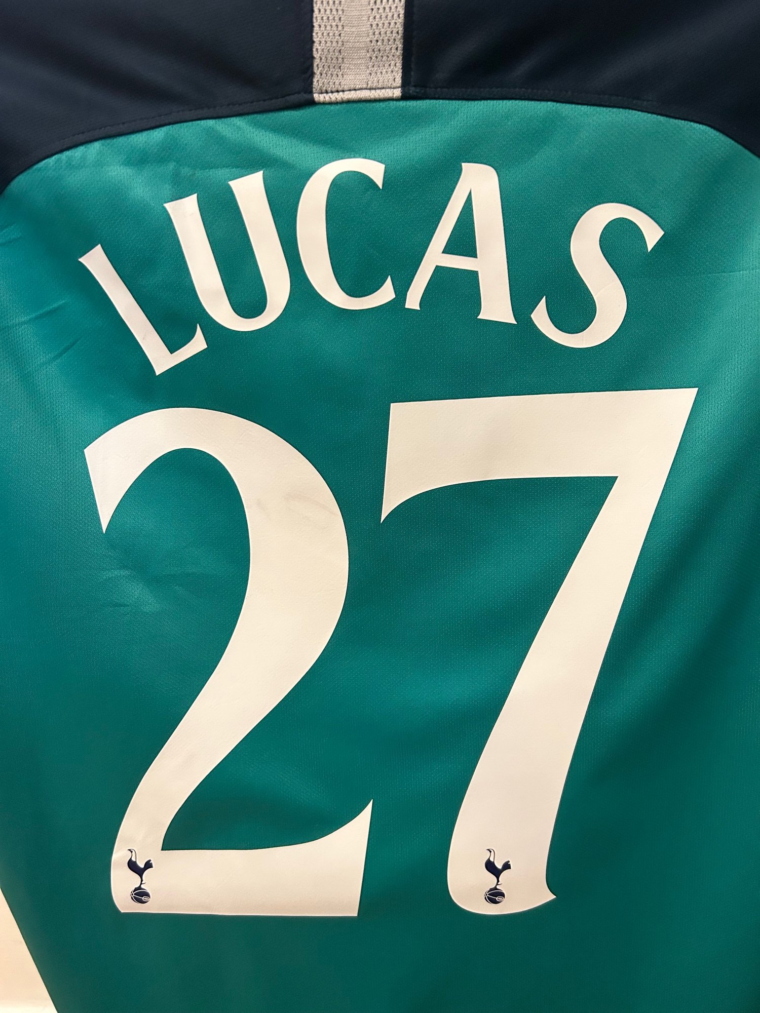 Image of Tottenham Hotspur “LUCAS 27” 2018/19 Third Shirt + patches, Large