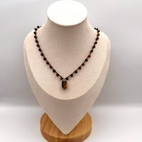 Image 2 of Tiger's Eye Cylinder Necklace