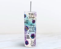 Image 4 of Positive Affirmation 20oz Tumbler Purple