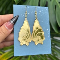 Image 1 of Hanging Bat Earrings 