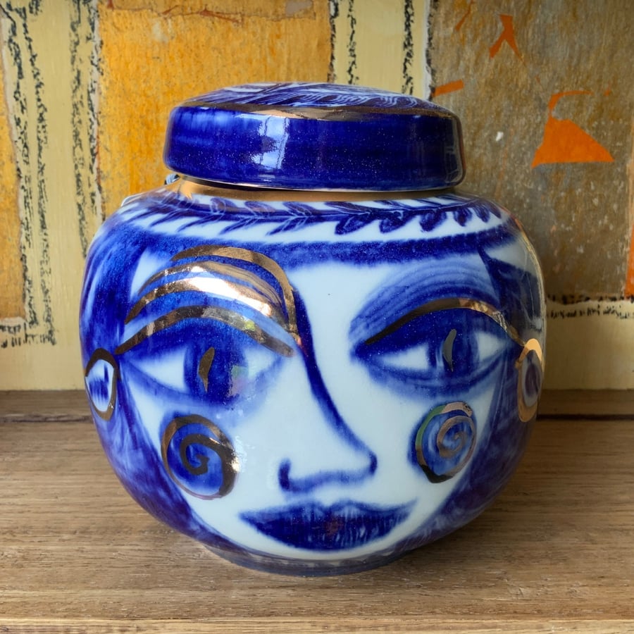 Image of Fairytales, Blue ginger jar.