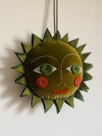 Image 1 of Olive Green Vintage Velvet Sun