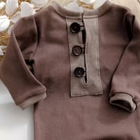 Image 2 of Photoshooting boys romper Fabio | 0-3 months | 3-6 months | chocolate brown