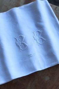 Image 2 of 1 französische Serviette mit Monogram BB
