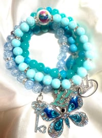 Image 6 of blue butterfly 4 stack set plus size
