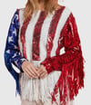 Fringe Sequin Patrotic Top