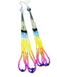 Image 1 of Painted Petals earrings 