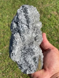 Image 20 of UV Calcite On Quartz Crystal With Chalcopyrite Specimen #1559