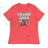 Image 2 of Trump 2024 Retro Eagle - Women's Relaxed T-Shirt from PatriotsCo.com