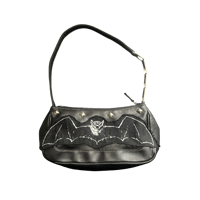 Image 1 of small faux leather shoulder clutch
