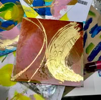 Image 1 of Getting softer - acrylic and 23,75 k gold, cc 15x15 cm