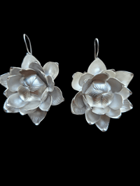 Image 2 of Lotus Pendant Earrings set