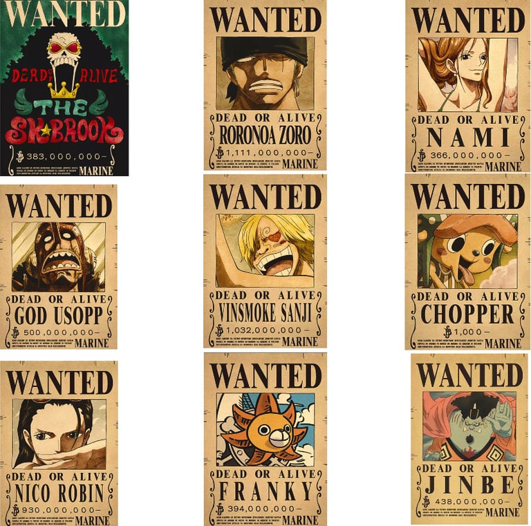 one piece wanted posters franky