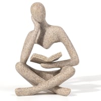 Image 1 of Bookshelf Decor Home Decor - Person Who is Thinking Abstract Thinker Sculpture Figurine Statue Resin
