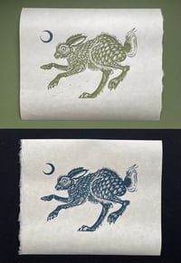 Image 1 of Kiškis - Lino Print + Gift*