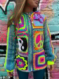 Image 4 of Patchwork crochet cardigan