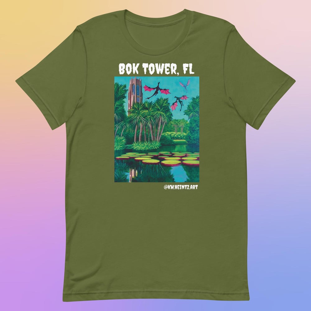Image of Weird Florida Local Art Shirt | Bok Tower Gardens, FL Dragon Fantasy Shirt