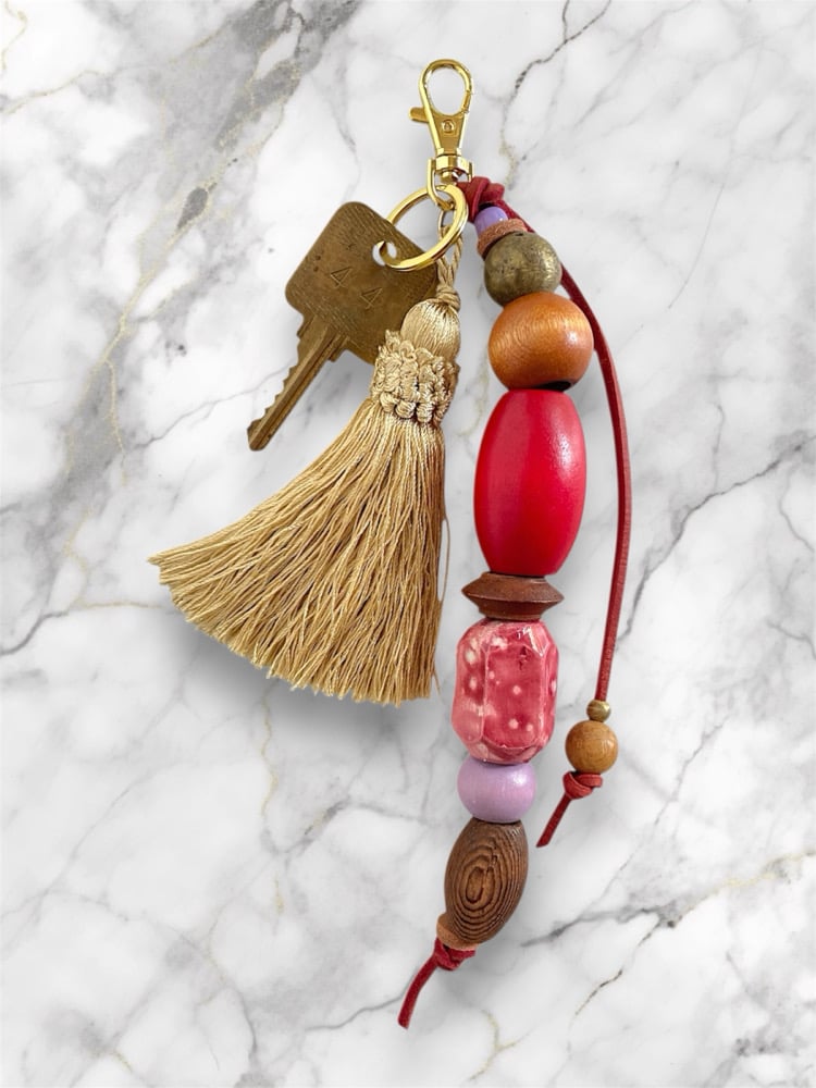Image of BEAD & TASSEL BAG CHARM #2