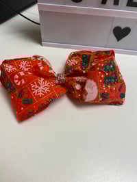 Image 1 of Jumbo Christmas bows Red 