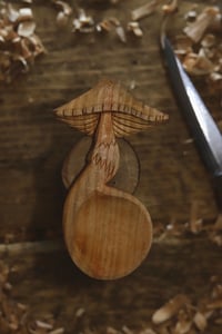 Image 1 of Cherry Wood Mushroom Scoop 