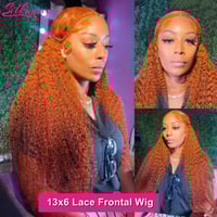 Image 2 of Deep Wave Ginger Lace Front Wig – HD 13x4/13x6, 200% Density