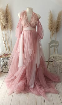 Image 2 of Photo prop | Tulle gown for photoshoot | Elvina | size S-M-L | pregnancy | rose