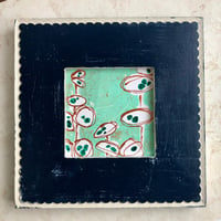 Image 2 of Framed Mixed Media Wall Art, Mint Green, Copper 7.5 x 7.5 Inch Frame 