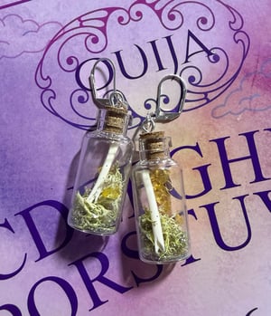 Image of Citrine & Bone Bottle Earrings