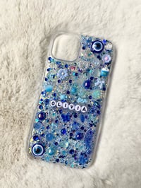 Image 3 of Blue Junk/Charm Phone Case