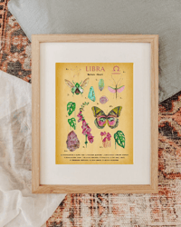 Image 3 of Libra Vintage Nature Chart PRINT