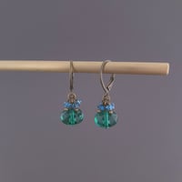Image 3 of Boucles d’oreilles vert et bleu