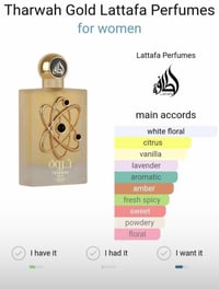 Image 2 of THARWAH GOLD Women EDP - By Lattafa pride